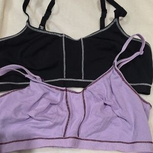 La SENZA Black and Lavender Bra Set